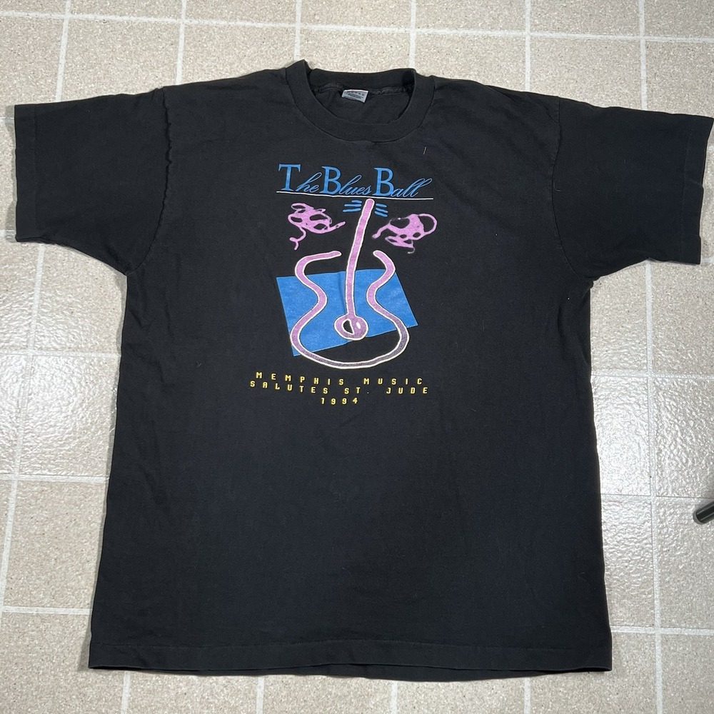 Vintage 1994 The Blues Ball Memphis Music Tshirt Made In USA Single Stitch Sz XL